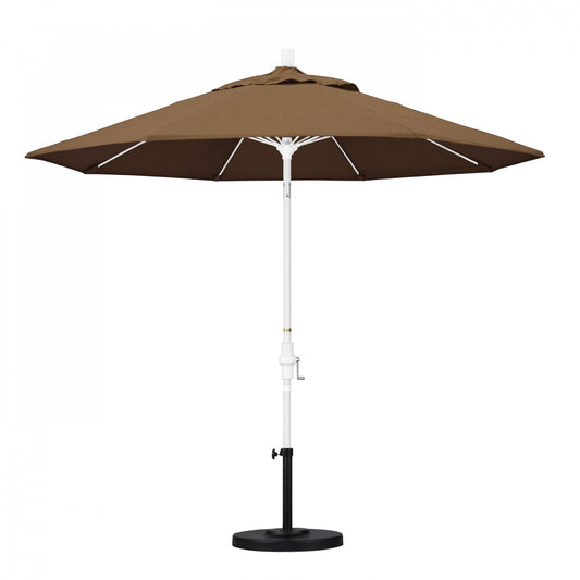 California Umbrella - 9' - Patio Umbrella Umbrella - Aluminum Pole - Teak - Sunbrella - GSCUF908170-5488