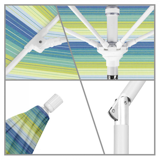 California Umbrella - 9' - Patio Umbrella Umbrella - Aluminum Pole - Seville Seaside - Sunbrella - GSCUF908170-5608