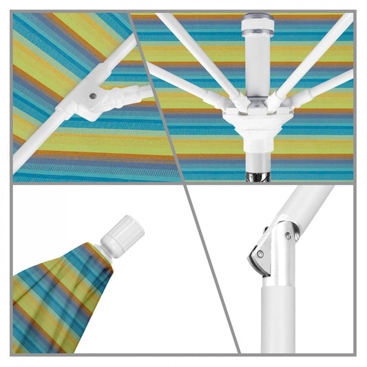 California Umbrella - 9' - Patio Umbrella Umbrella - Aluminum Pole - Astoria Lagoon - Sunbrella - GSCUF908170-56096