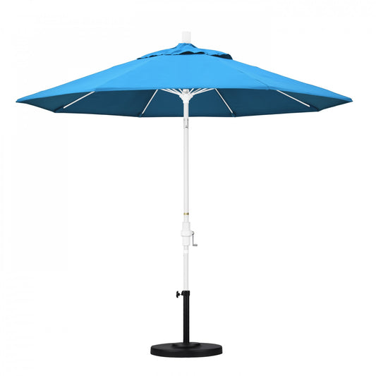 California Umbrella - 9' - Patio Umbrella Umbrella - Aluminum Pole - Canvas Cyan - Sunbrella - GSCUF908170-56105