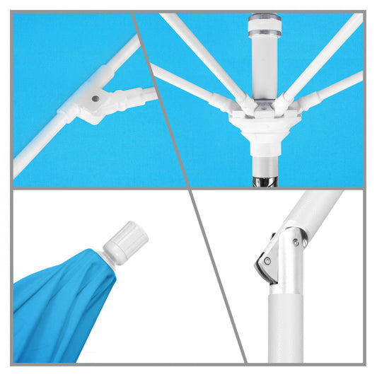 California Umbrella - 9' - Patio Umbrella Umbrella - Aluminum Pole - Canvas Cyan - Sunbrella - GSCUF908170-56105
