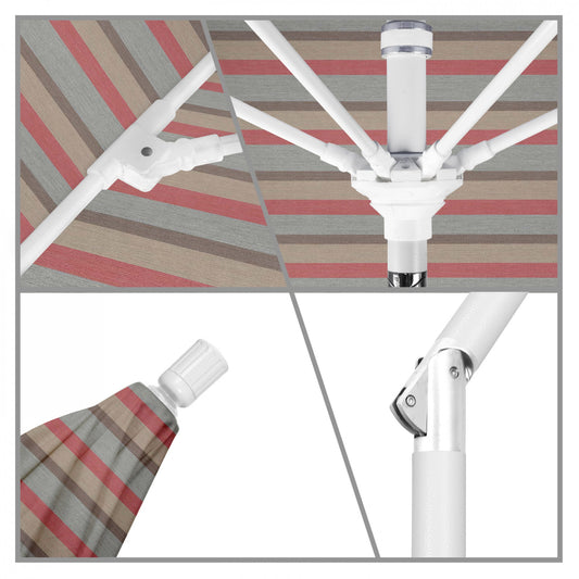 California Umbrella - 9' - Patio Umbrella Umbrella - Aluminum Pole - Gateway Blush - Sunbrella - GSCUF908170-58038
