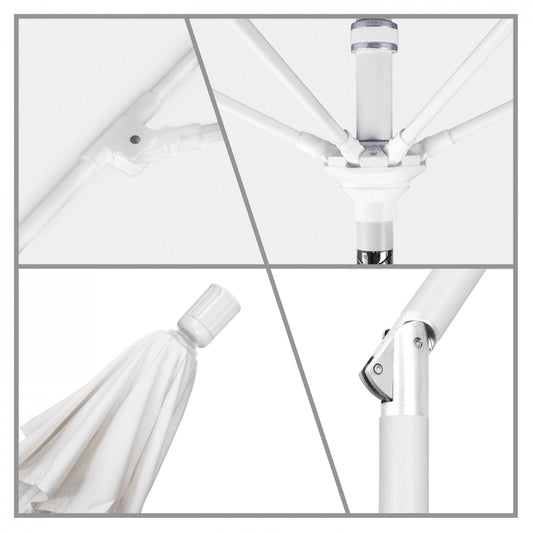 California Umbrella - 9' - Patio Umbrella Umbrella - Aluminum Pole - White - Olefin - GSCUF908170-F04