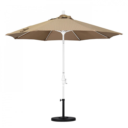 California Umbrella - 9' - Patio Umbrella Umbrella - Aluminum Pole - Terrace Sequoia - Olefin - GSCUF908170-FD10