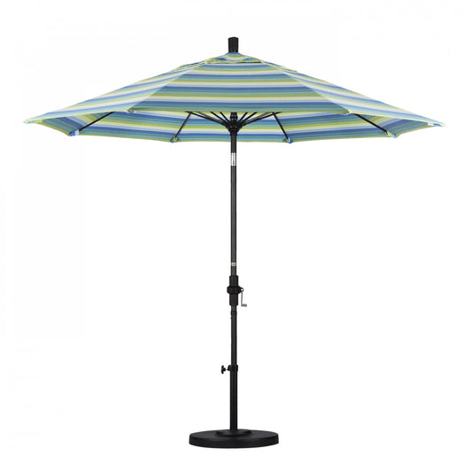 California Umbrella - 9' - Patio Umbrella Umbrella - Aluminum Pole - Seville Seaside - Sunbrella - GSCUF908705-5608