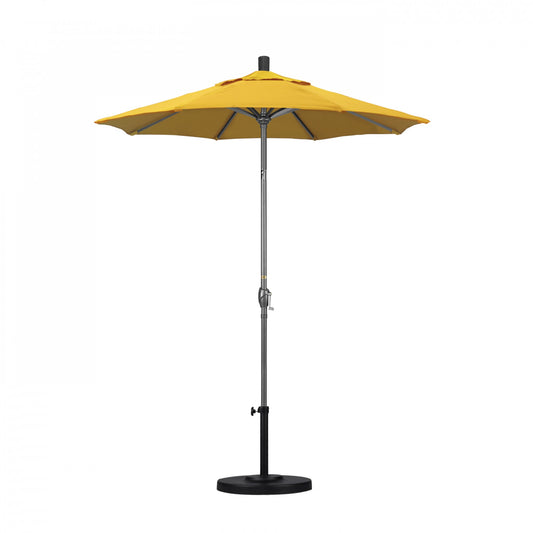California Umbrella - 6' - Patio Umbrella Umbrella - Aluminum Pole - Sunflower Yellow - Sunbrella - GSPT608010-5457