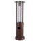 Round Commercial Glass Cylinder Patio Heater in Hammered Bronze with Clear Tube | HLDS01-GCH-BRZ