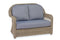 CO9 Design - Julia Vinyl Wicker Loveseat with Sky or Dune Cushion