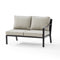 Crosley Furniture - Clark Outdoor Metal Sectional Right Side Loveseat Taupe/Matte Black