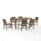 Crosley Furniture - Bradenton 7 Pc Outdoor Wicker Dining Set Sand/Weathered Brown - Dining Table & 6 Dining Chairs