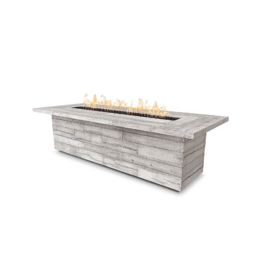 The Outdoor Plus - Laguna 120 Inch Wood Grain Match Lit Fire Pit - OPT-LGNGF120