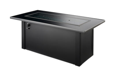 Outdoor Greatroom - Monte Carlo Linear Gas Fire Pit Table - MCR-1242-BLK-K