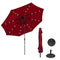 AZ Patio Heaters Solar Market Umbrella with LED Lights *Base Optional | MKC-UMB-R