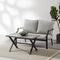 Crosley Furniture - Otto 2Pc Outdoor Metal Conversation Set Gray/Matte Black - Loveseat & Coffee Table