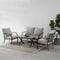 Crosley Furniture - Otto 4Pc Outdoor Metal Conversation Set Gray/Matte Black - Loveseat, Coffee Table, & 2 Armchairs