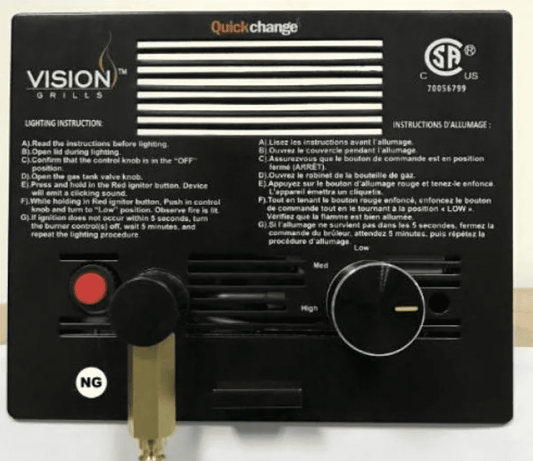 Kamado Grill Charcoal to Natural Gas Insert