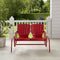 Crosley Furniture - Ridgeland Outdoor Metal Loveseat Glider Bright Red Gloss