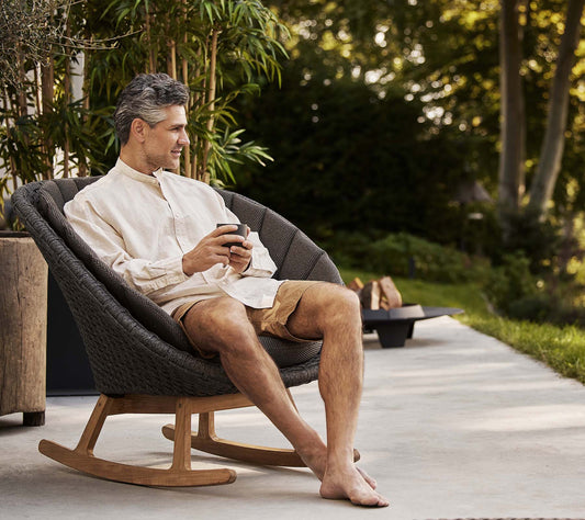 Cane-Line - Peacock rocking chair | 5458RODGTRC