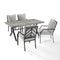 Crosley Furniture - Otto 5 Pc Outdoor Metal Dining Set Gray/Matte Black - Table & 4 Chairs
