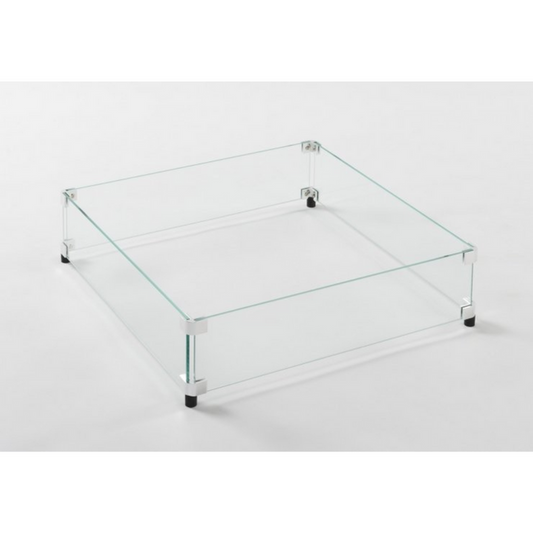 Outdoor Greatroom - 16" x 16" Square Glass Wind Guard - GLASS GUARD-1616