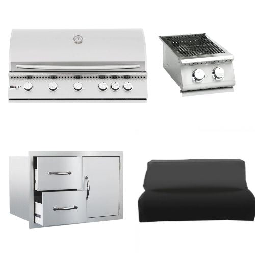Summerset 4 Piece Outdoor Kitchen Package Sizzler 40-Inch 5-Burner SIZ40