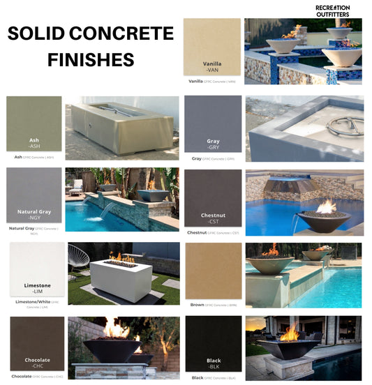 The Outdoor Plus - 36" Square Cabo GFRC Concrete Fire Pit - OPT-CBSQ36