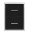 Wildfire Outdoor - Double Drawer 16"x22" BLACK SS - WF-DDW1622-BSS