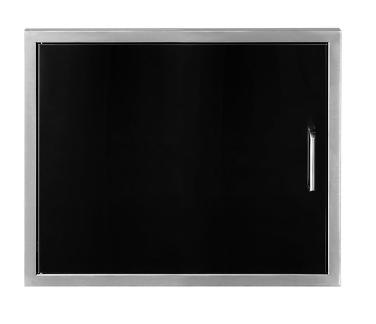 Wildfire Outdoor - Horizontal Single Door 27"x20" BLACK SS - WF-HSD2720-BSS