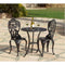 AFD Home Bistro Set Fiesta Outdoor Aluminum 3 Piece Bistro Set