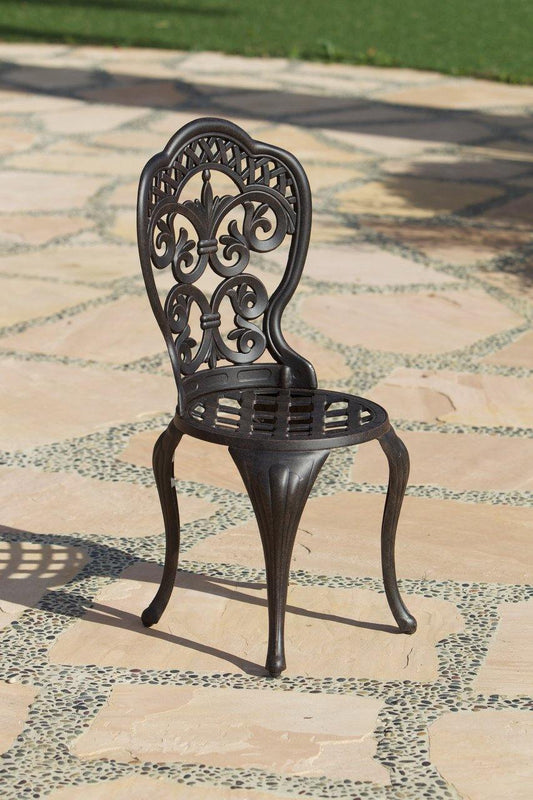 AFD Home Bistro Set Fiesta Outdoor Aluminum 3 Piece Bistro Set