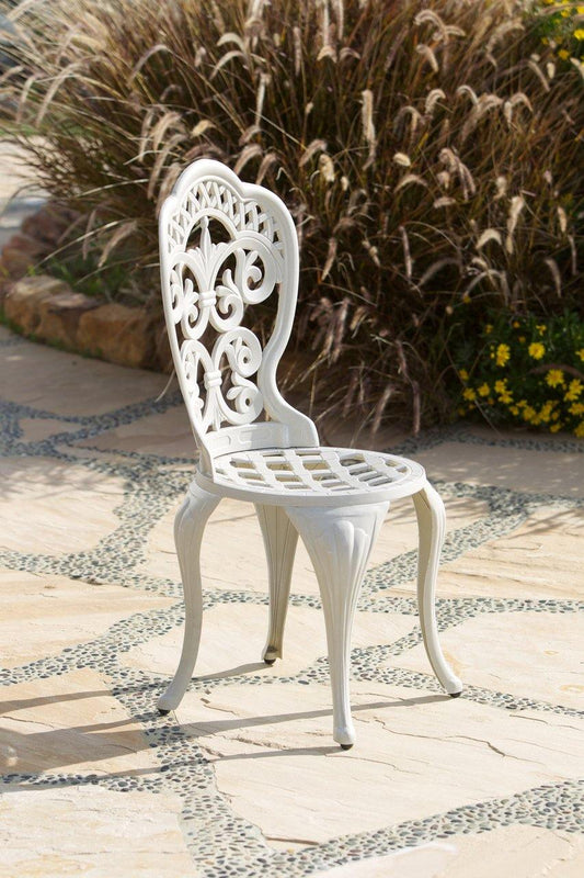 AFD Home Bistro Set Fiesta Outdoor Aluminum Ecru 3 Piece Bistro Set