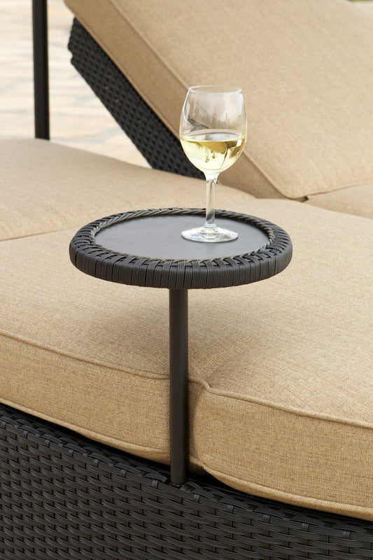 AFD Home Chaise Lounge Solara Outdoor Double Chaise with Umbrella