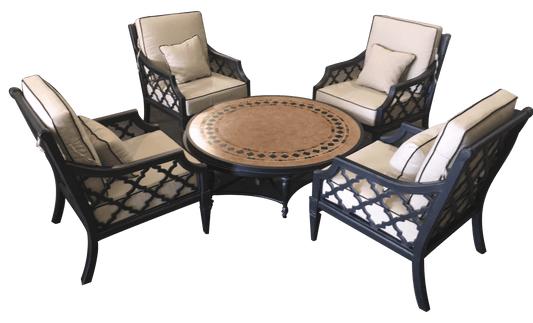 AFD Home Conversation Set Astoria Outdoor Deep Seating Set of 5