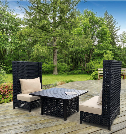 AFD Home Fire Pit Chat Set Monterey Lanai Firepit Set of 3