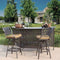 AFD Home Outdoor Bar Furniture Savannah Outdoor Aluminum 3 Piece Bar Set