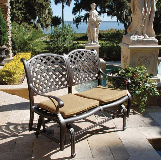 AFD Home Outdoor Bench Savannah Outdoor Aluminum Bench Glider