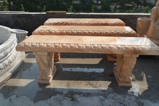 AFD Home Outdoor Bench Sun Glow Marble Bench GE19438