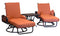 AFD Home Outdoor Chairs Chillounger Swivel Loungers and Side Table Set of 3