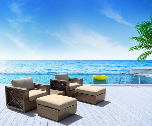 AFD Home Outdoor Chairs Modern Rustic Club Chair Set Of 5