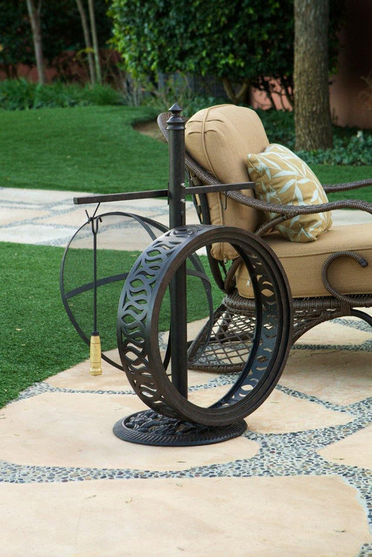 AFD Home Outdoor Decor Grand Bonaire Weave 6 Piece All Inclusive Outdoor Firepit Set