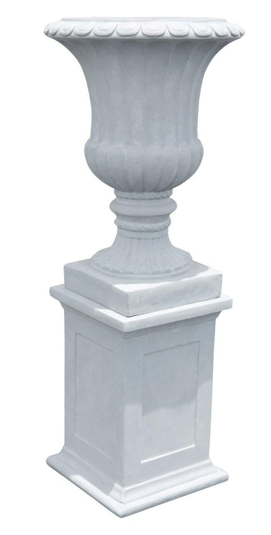 AFD Home Outdoor Decor Graystone Vase on Pedestal