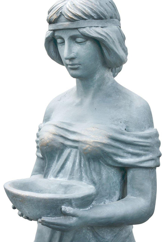 AFD Home Outdoor Decor Lovely Stone Cast Maiden