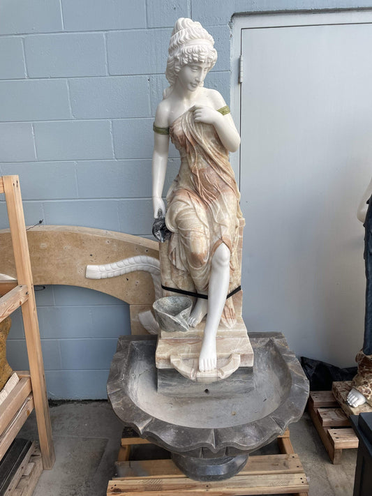 AFD Home Outdoor Decor Marble Lady Fountain 12014889