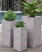 AFD Home Outdoor Decor Tiempo Purple Brown Planters Set of 3