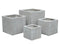 AFD Home Outdoor Decor Wood Design Planters Set of 4 in Gray Finish