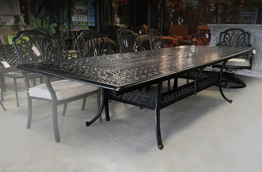 AFD Home Outdoor Table Elisabeth 132X48 Aluminum Rectangular Extension Table