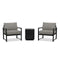 Harmonia Living - Alto 3 Piece Chat Set - Black/Carbon | ALTO-BK-CO-SET104-CC