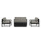 Harmonia Living - Alto 5 Piece Loveseat Set - Black/Carbon | l ALTO-BK-CO-SET111-CC