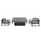 Harmonia Living - Alto 4 Piece Sofa Loveseat Set - Black/Carbon | ALTO-BK-CO-SET137-CC