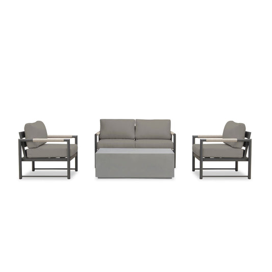 Harmonia Living - Alto 5 Piece Loveseat Set - Slate/Pebble Gray | ALTO-SL-PG-SET111-CC